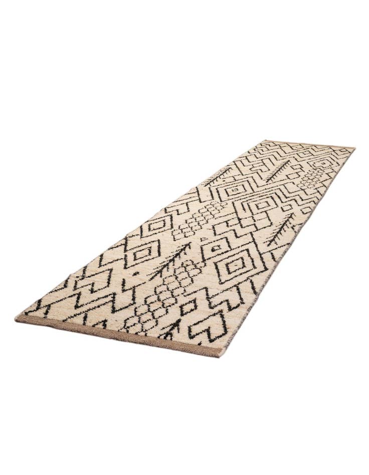 Detail image of  3' 5 x 16' 6  Hand Knotted Moroccan Wool Runner Rug