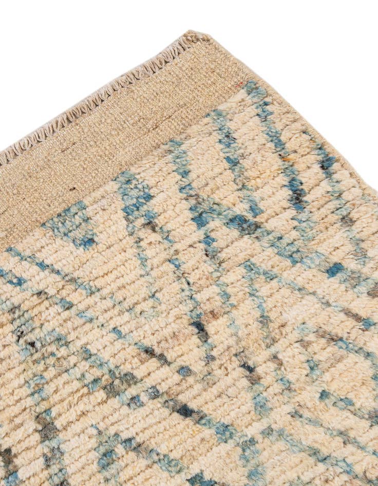 Detail image of  2' 10 x 10' 4  Hand Knotted Moroccan Wool Runner Rug