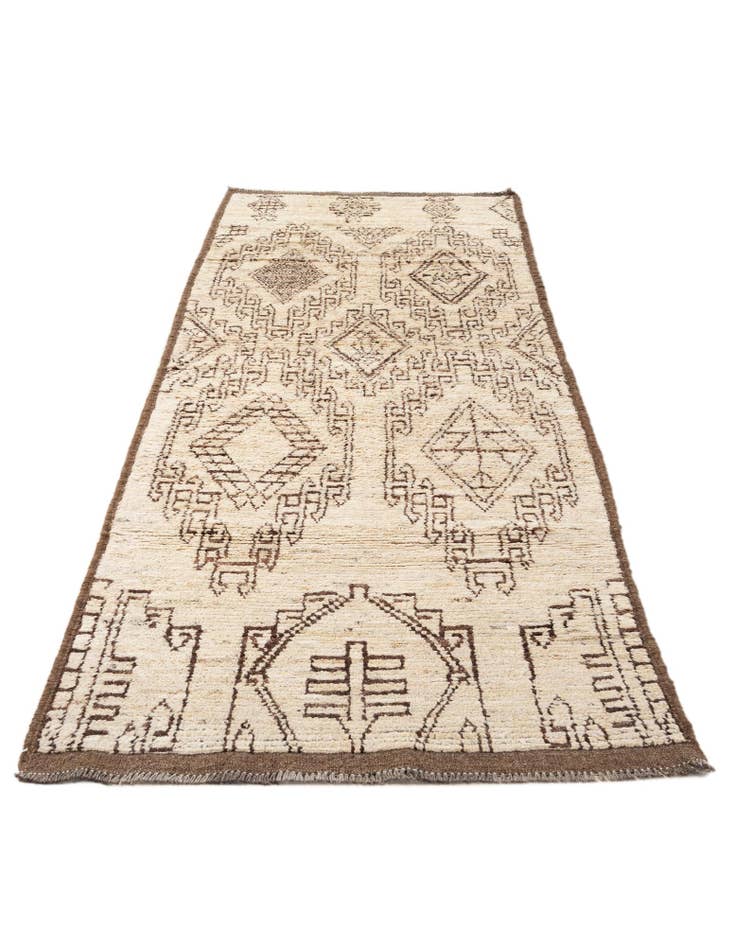 Detail image of  3' x 9' 11  Hand Knotted Moroccan Wool Runner Rug