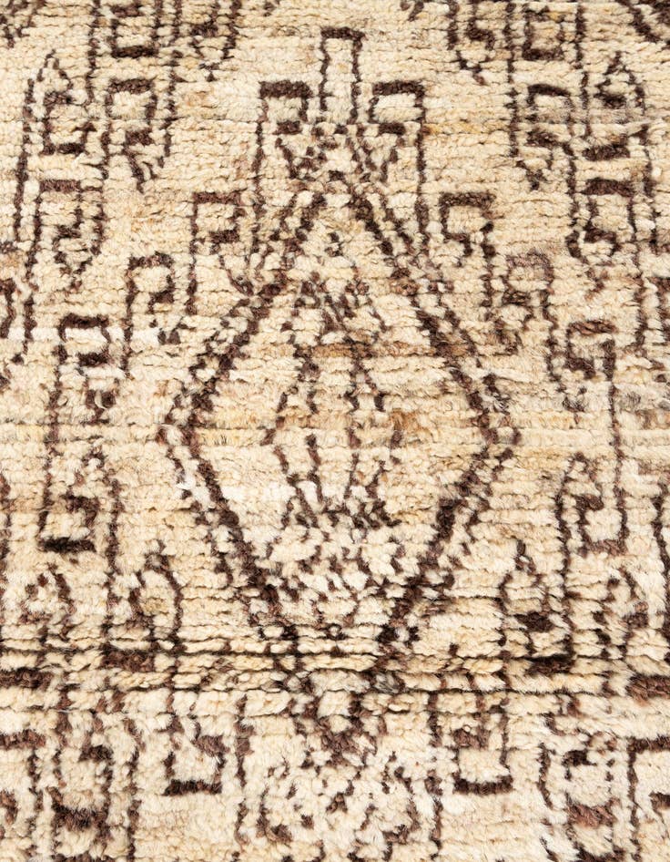 Detail image of  3' x 9' 11  Hand Knotted Moroccan Wool Runner Rug