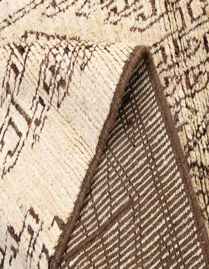 Detail image of  3' x 9' 11  Hand Knotted Moroccan Wool Runner Rug