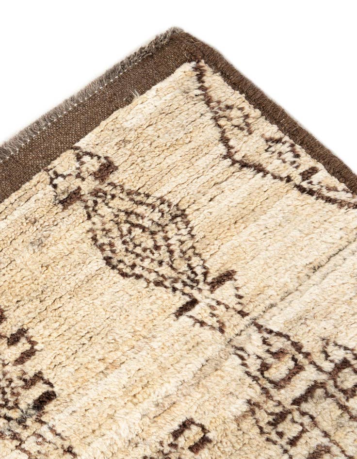 Detail image of  3' x 9' 11  Hand Knotted Moroccan Wool Runner Rug