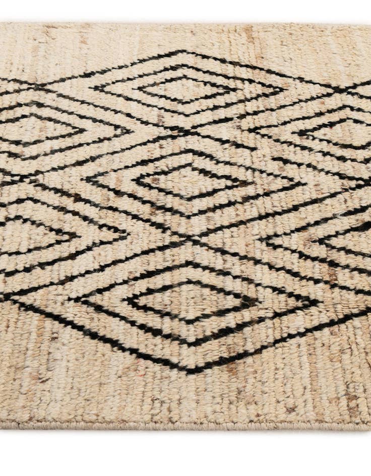 Detail image of  3' 2 x 15' 3  Hand Knotted Moroccan Wool Runner Rug
