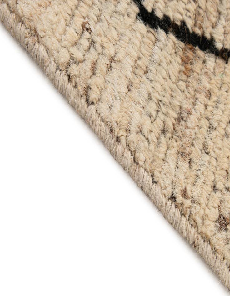 Detail image of  3' 2 x 15' 3  Hand Knotted Moroccan Wool Runner Rug