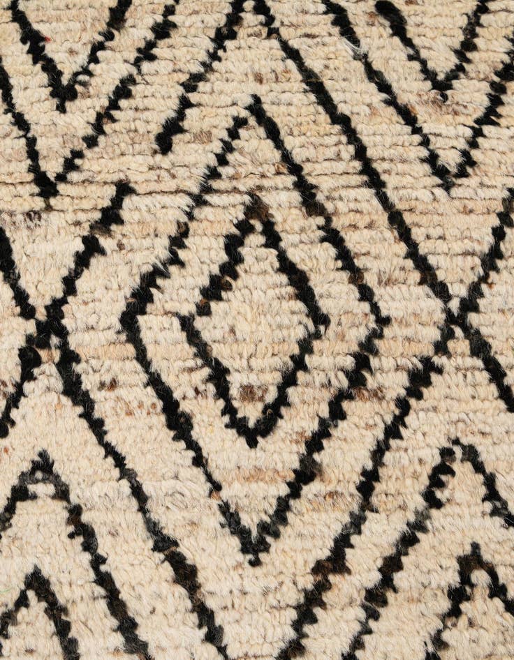 Detail image of  3' 2 x 15' 3  Hand Knotted Moroccan Wool Runner Rug