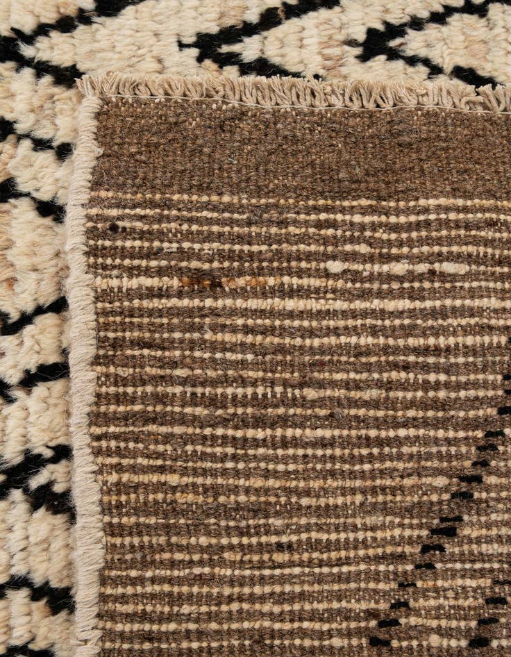 Detail image of  3' 2 x 15' 3  Hand Knotted Moroccan Wool Runner Rug