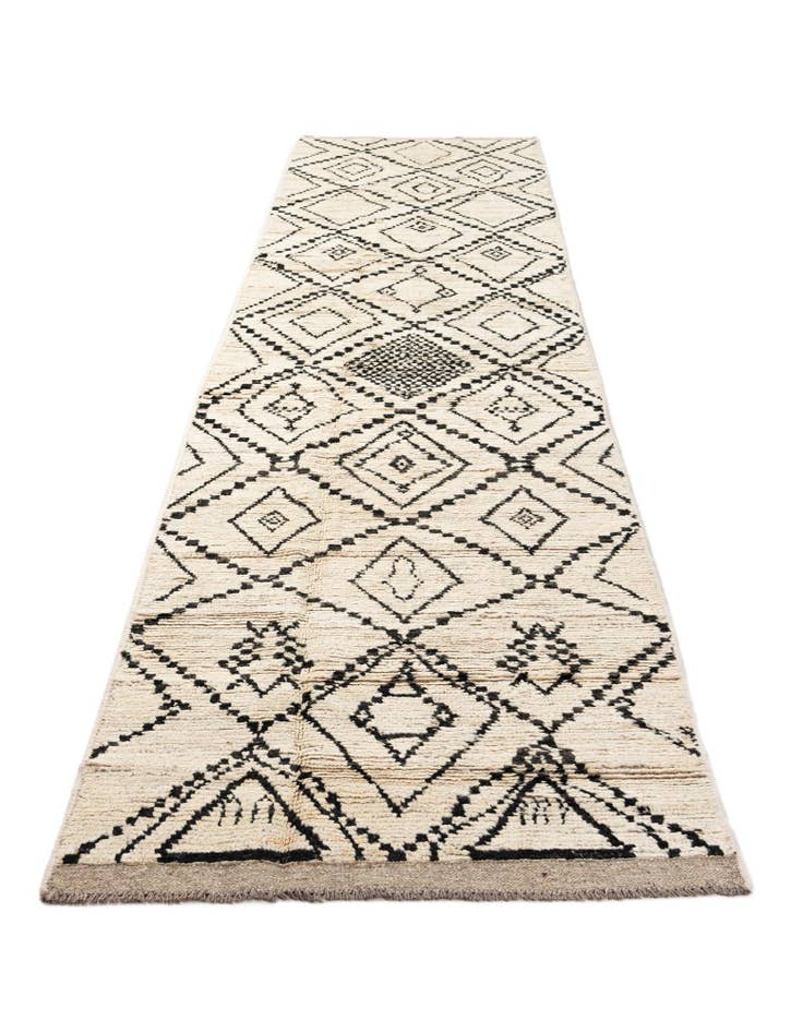 Detail image of  3' 1 x 15' 10  Hand Knotted Moroccan Wool Runner Rug