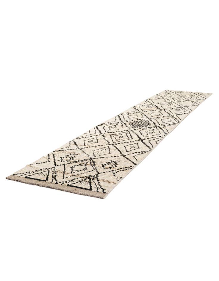 Detail image of  3' 1 x 15' 10  Hand Knotted Moroccan Wool Runner Rug