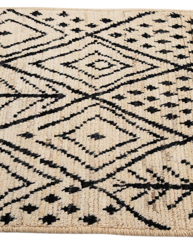 Detail image of  3' x 16' 6  Hand Knotted Moroccan Wool Runner Rug