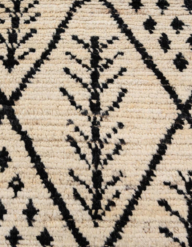 Detail image of  3' x 16' 6  Hand Knotted Moroccan Wool Runner Rug