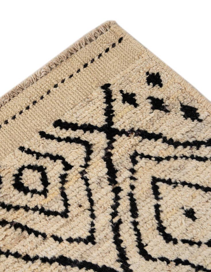 Detail image of  3' x 16' 6  Hand Knotted Moroccan Wool Runner Rug