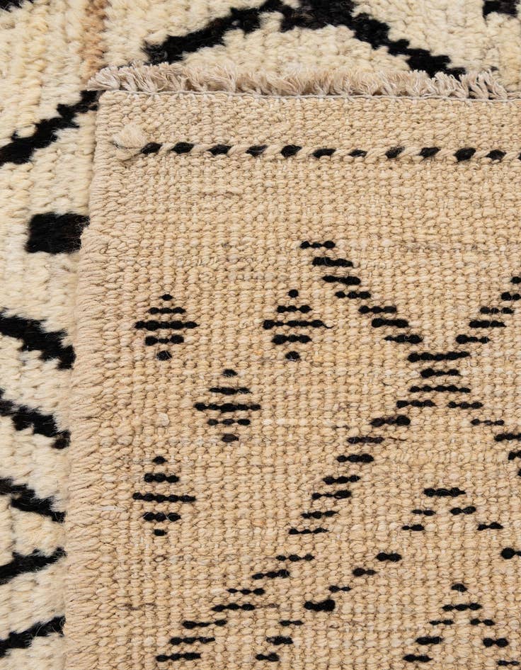 Detail image of  3' x 16' 6  Hand Knotted Moroccan Wool Runner Rug