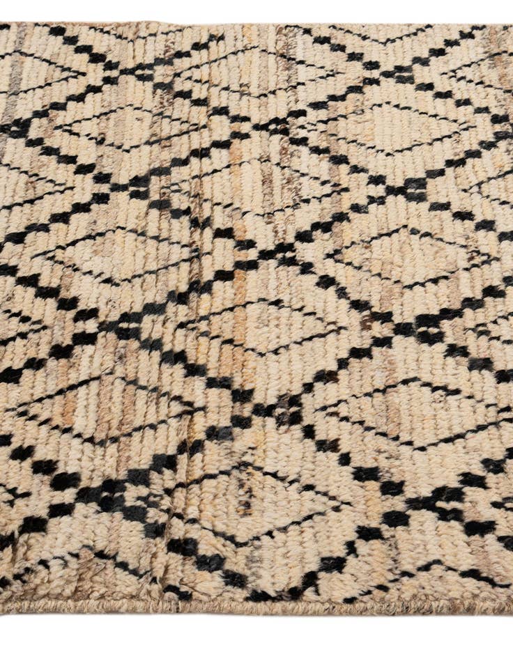 Detail image of  3' 2 x 16' 9  Hand Knotted Moroccan Wool Runner Rug