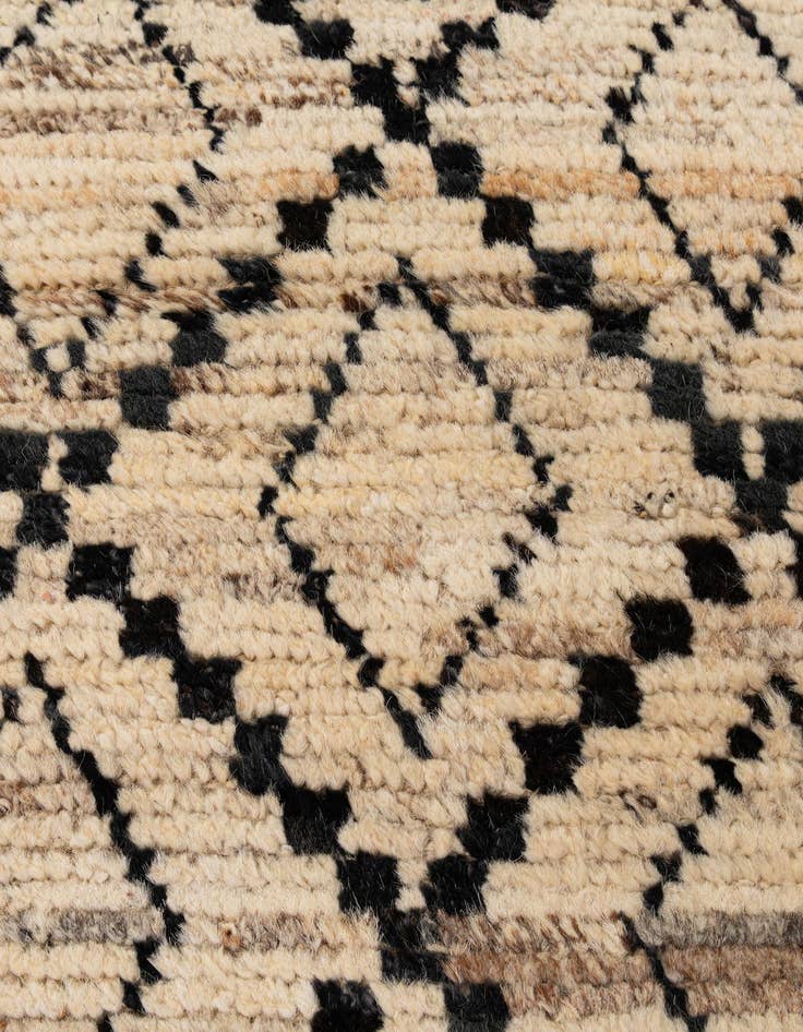 Detail image of  3' 2 x 16' 9  Hand Knotted Moroccan Wool Runner Rug