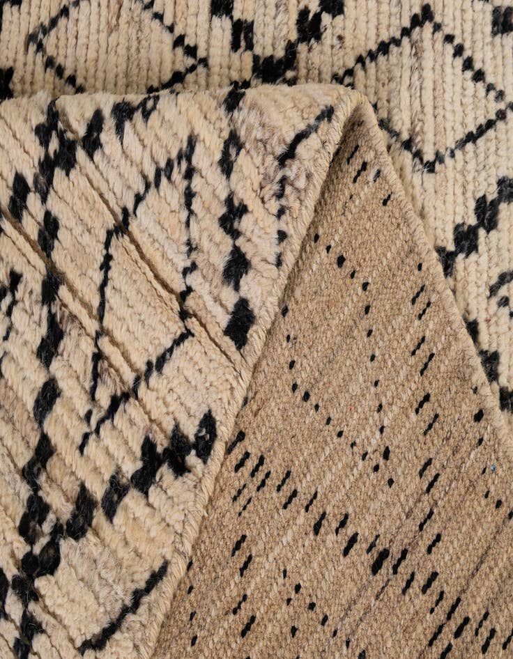 Detail image of  3' 2 x 16' 9  Hand Knotted Moroccan Wool Runner Rug