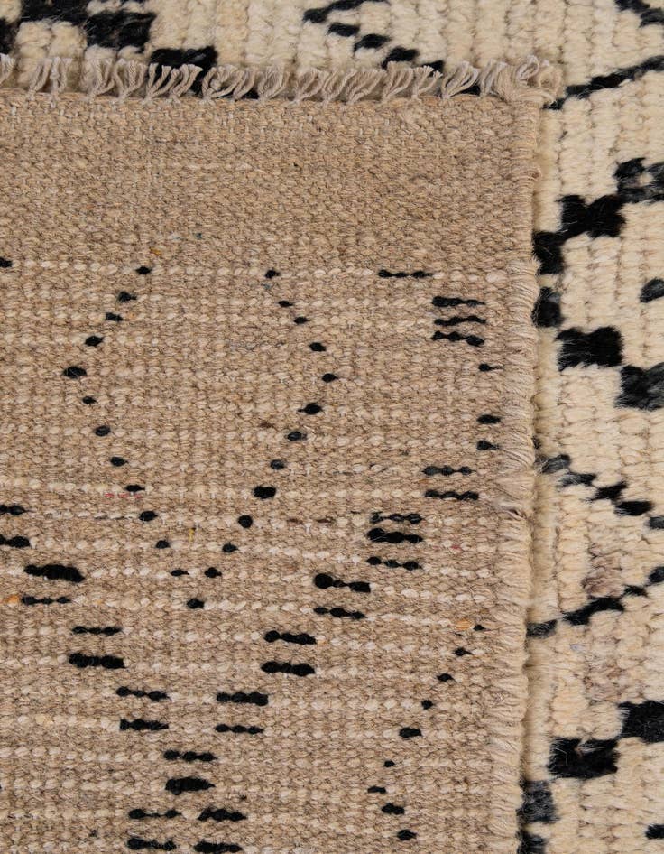 Detail image of  3' 2 x 16' 9  Hand Knotted Moroccan Wool Runner Rug