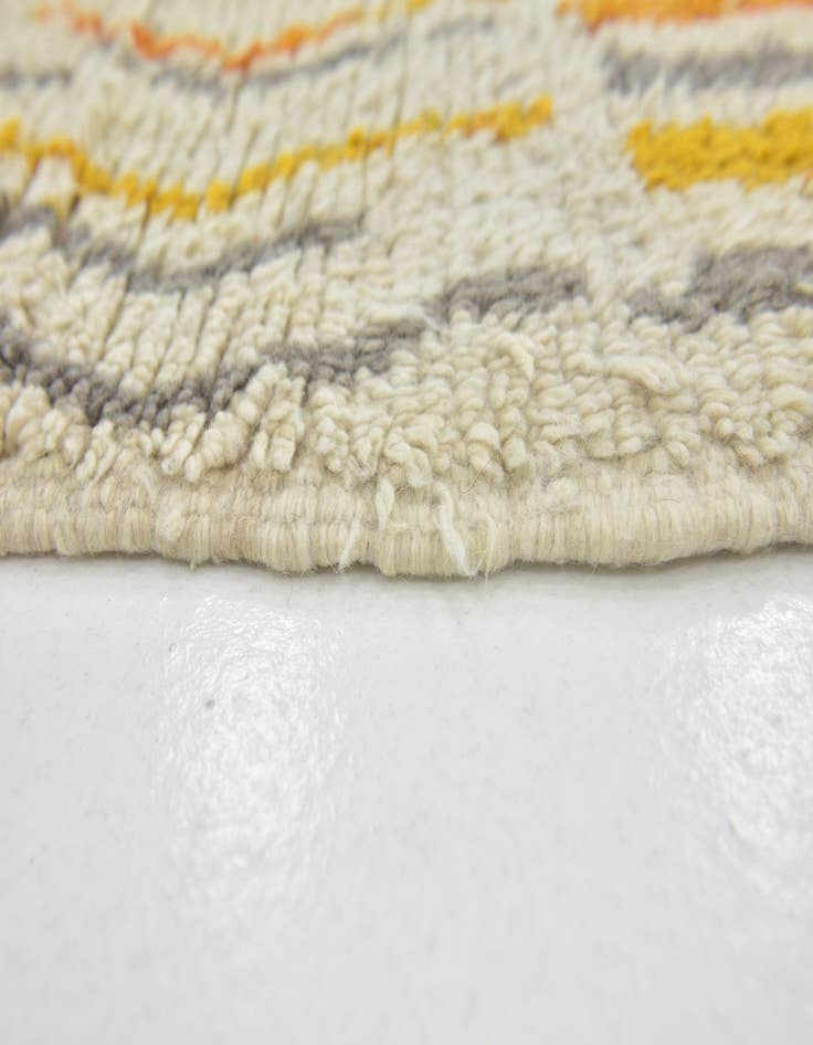 Detail image of  4' x 8'  Hand Knotted Moroccan Wool Runner Rug