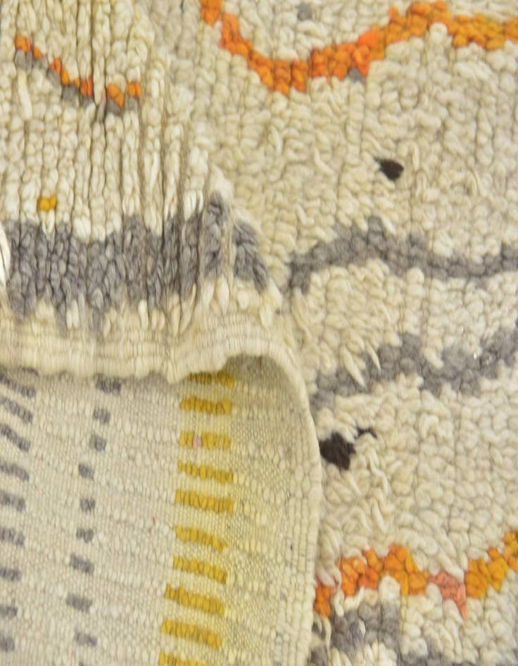 Detail image of  4' x 8'  Hand Knotted Moroccan Wool Runner Rug