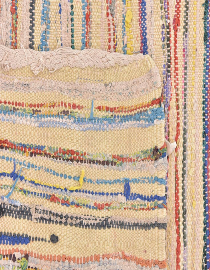 Detail image of  4' 6 x 8' 5  Hand Knotted Moroccan Wool Runner Rug