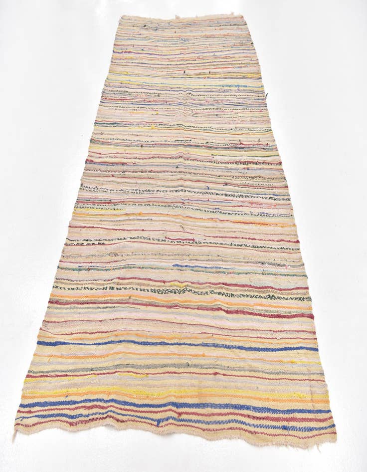 Detail image of  4' 6 x 8' 5  Hand Knotted Moroccan Wool Runner Rug