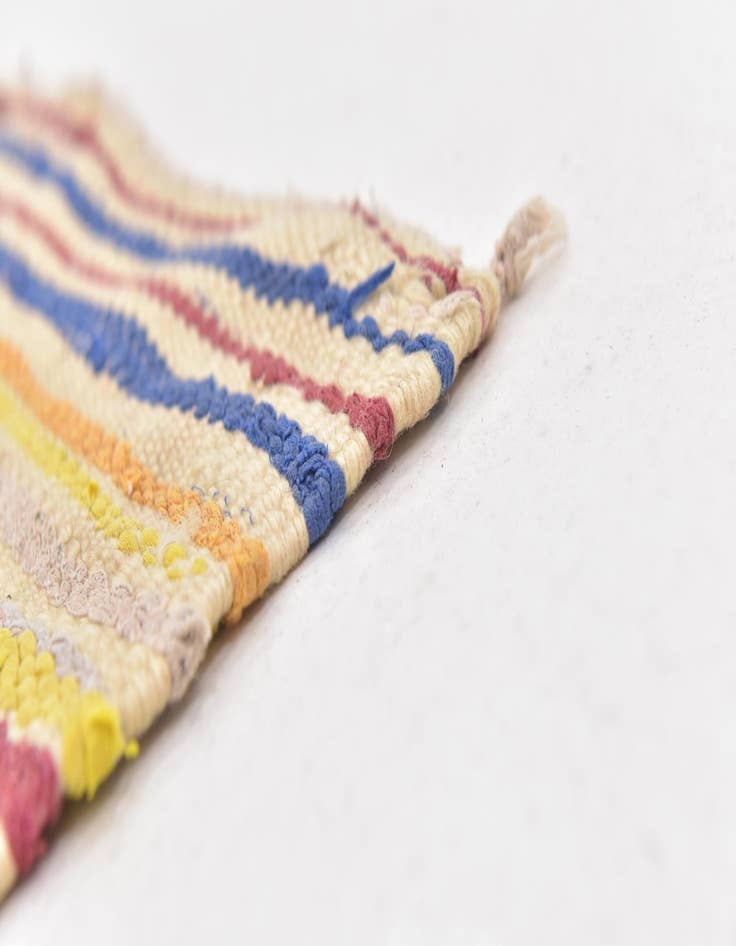 Detail image of  4' 6 x 8' 5  Hand Knotted Moroccan Wool Runner Rug