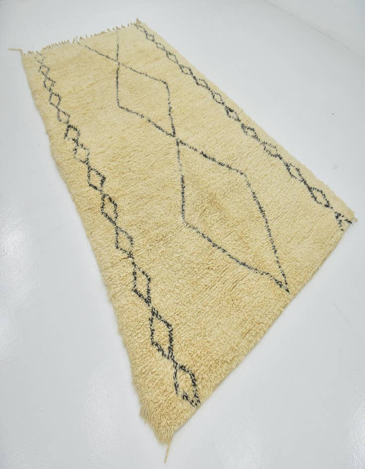 Detail image of  6' 6 x 11' 7  Hand Knotted Moroccan Wool Runner Rug