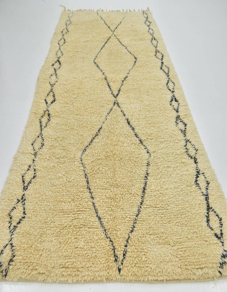 Detail image of  6' 6 x 11' 7  Hand Knotted Moroccan Wool Runner Rug