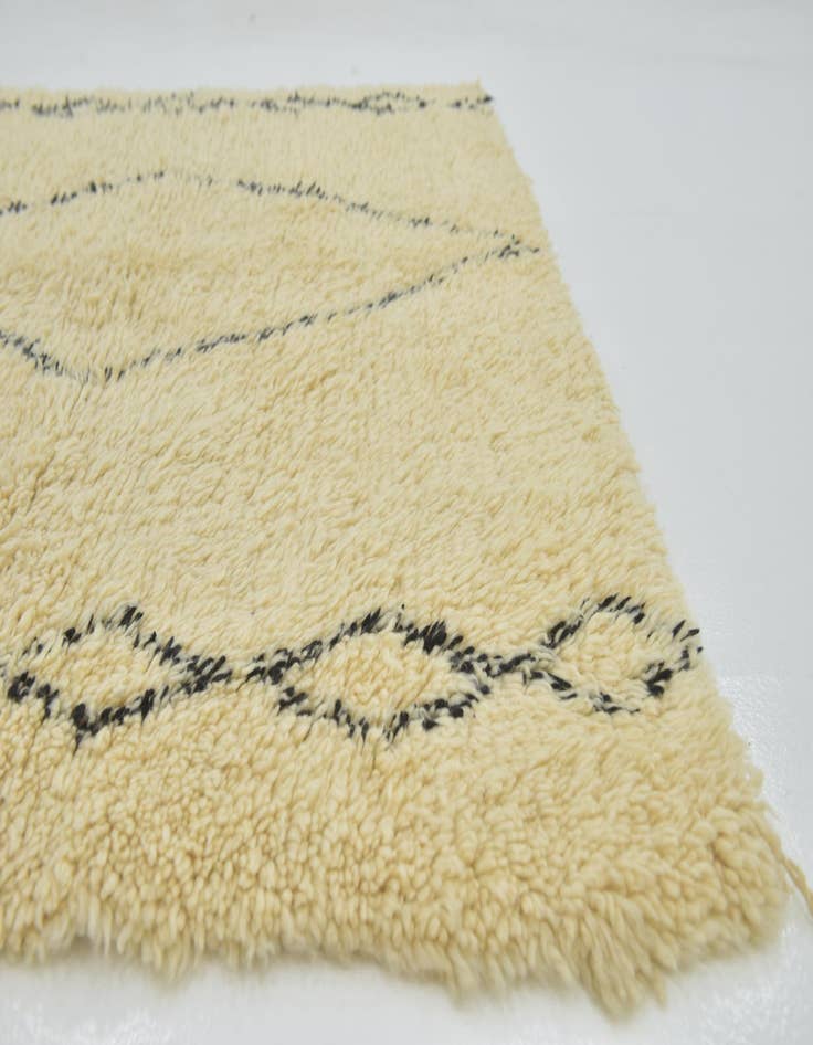Detail image of  6' 6 x 11' 7  Hand Knotted Moroccan Wool Runner Rug