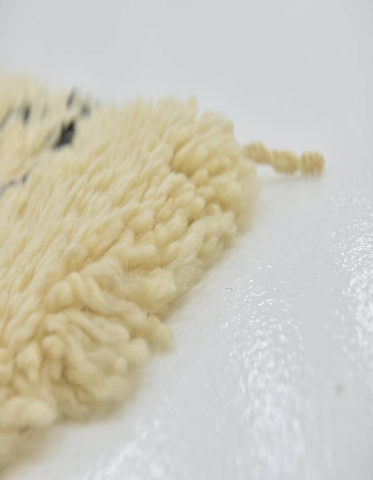 Detail image of  6' 6 x 11' 7  Hand Knotted Moroccan Wool Runner Rug