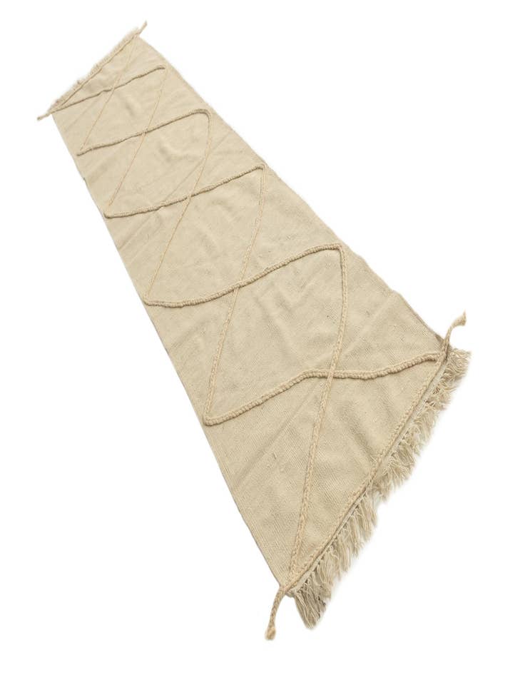 Detail image of  2' 6 x 10'  Hand Woven Moroccan Wool Runner Rug