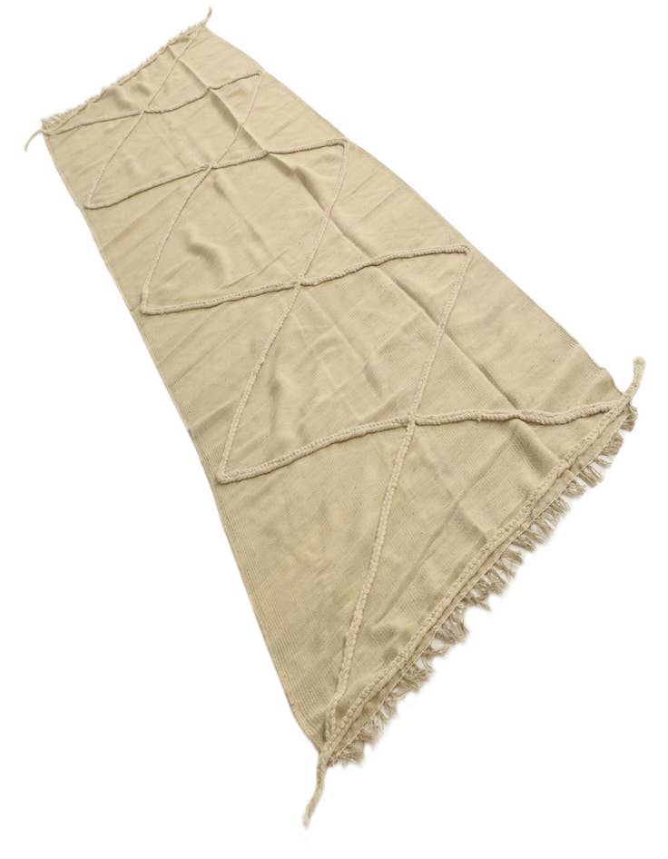 Detail image of 3' 8 x 11' Hand Knotted Moroccan Wool Runner Rug