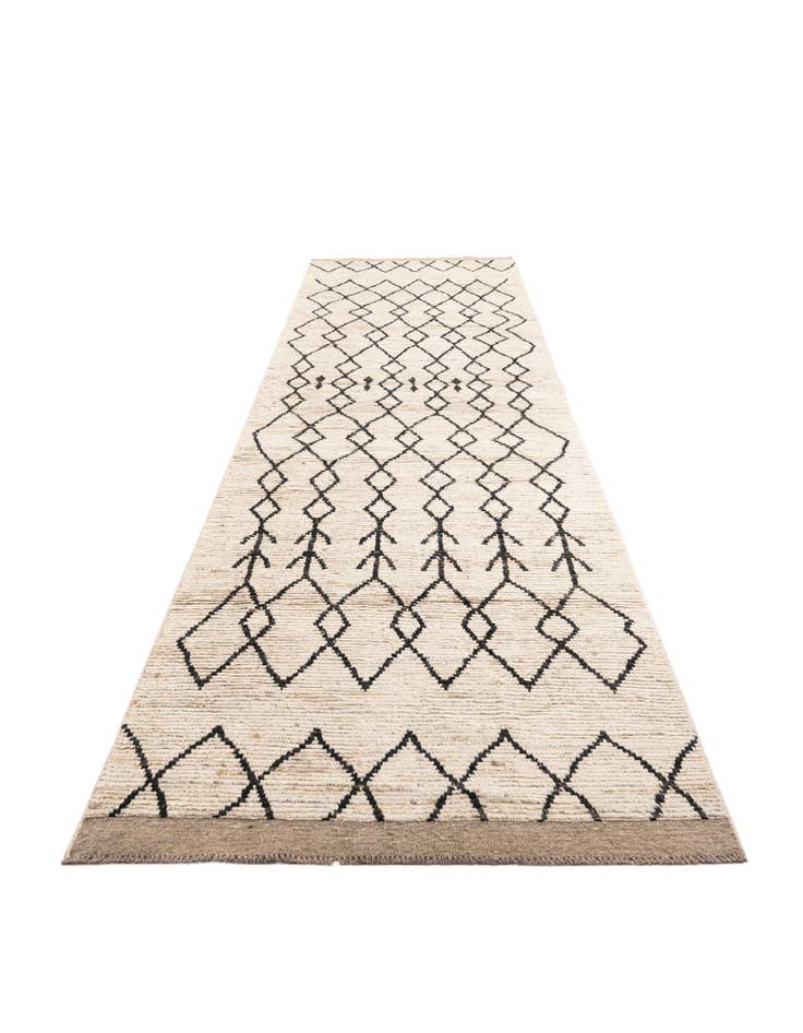 Detail image of  4' 4 x 14' 10  Hand Knotted Moroccan Wool Runner Rug