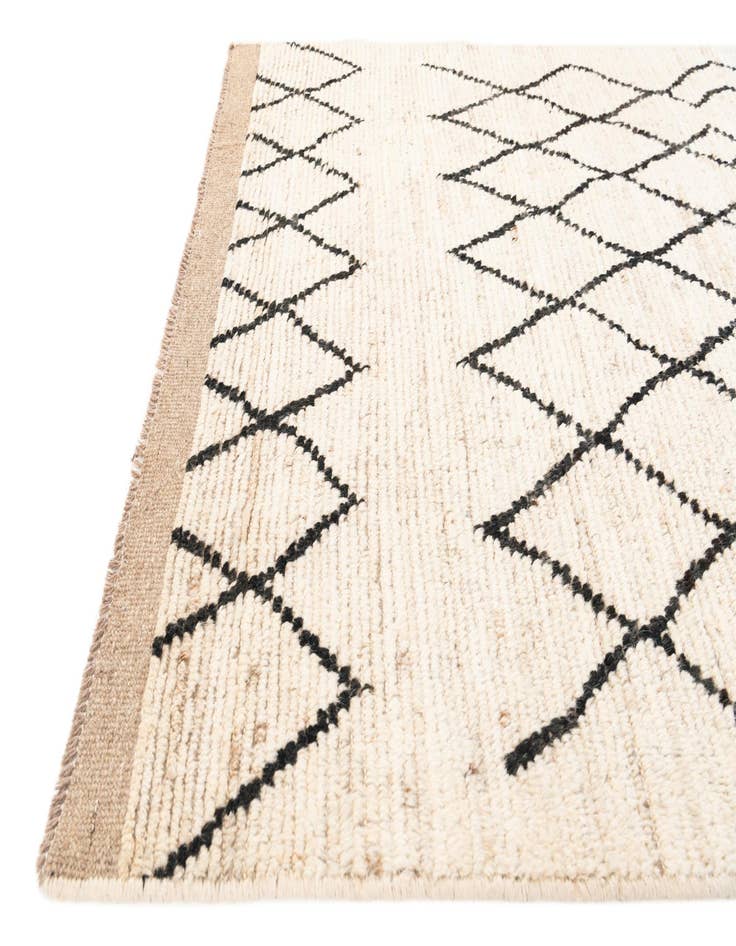 Detail image of  4' 4 x 14' 10  Hand Knotted Moroccan Wool Runner Rug