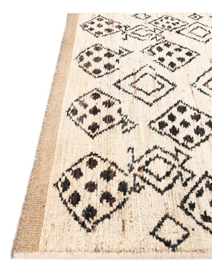Detail image of  3' 4 x 15' 9  Hand Knotted Moroccan Wool Runner Rug