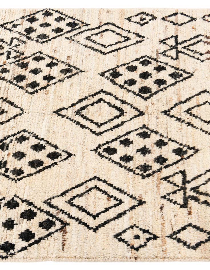 Detail image of  3' 4 x 15' 9  Hand Knotted Moroccan Wool Runner Rug