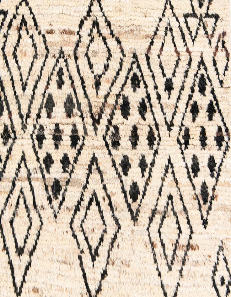 Detail image of  3' 4 x 15' 9  Hand Knotted Moroccan Wool Runner Rug