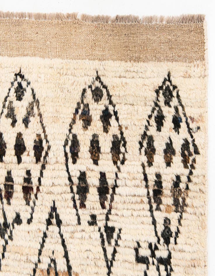 Detail image of  3' 4 x 15' 9  Hand Knotted Moroccan Wool Runner Rug