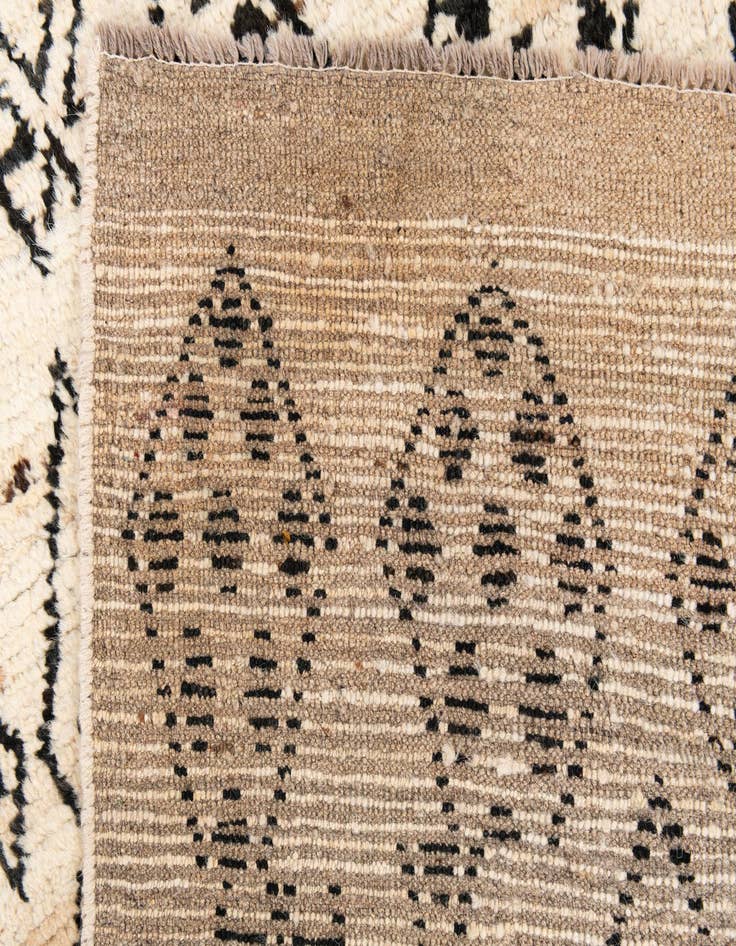 Detail image of  3' 4 x 15' 9  Hand Knotted Moroccan Wool Runner Rug
