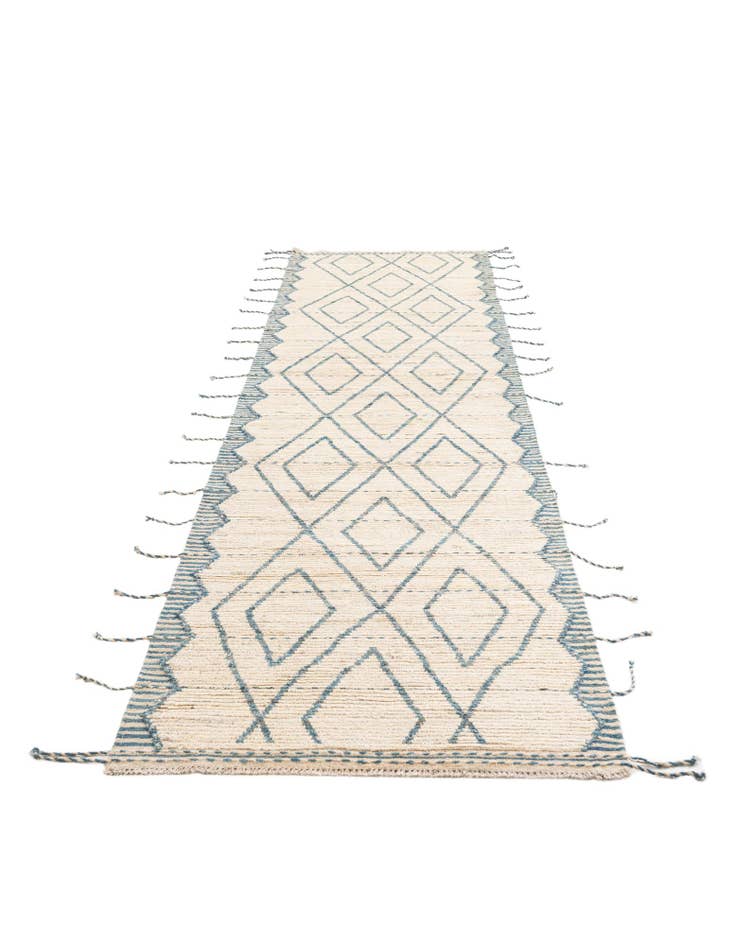 Detail image of  3' 7 x 12' 9  Hand Knotted Moroccan Wool Runner Rug