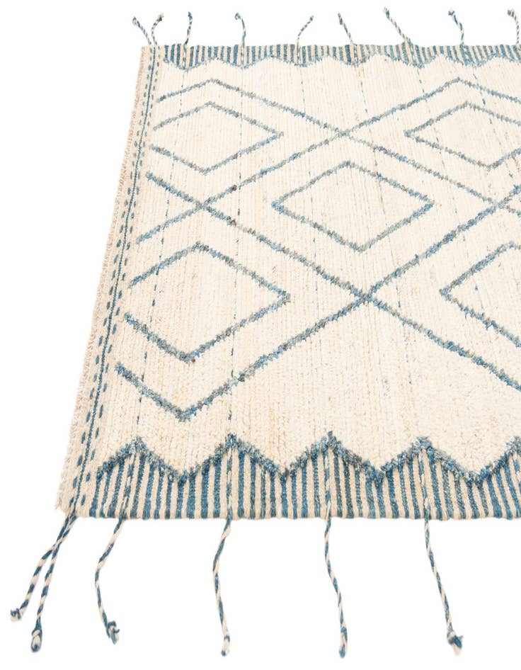 Detail image of  3' 7 x 12' 9  Hand Knotted Moroccan Wool Runner Rug