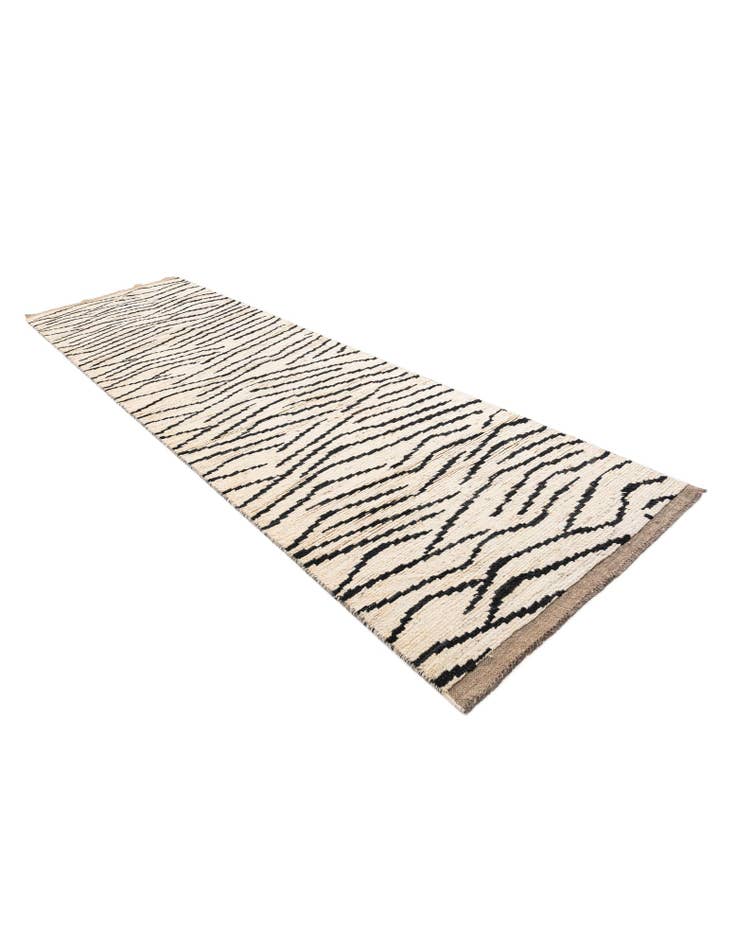 Detail image of  4' 1 x 14' 9  Hand Knotted Moroccan Wool Runner Rug