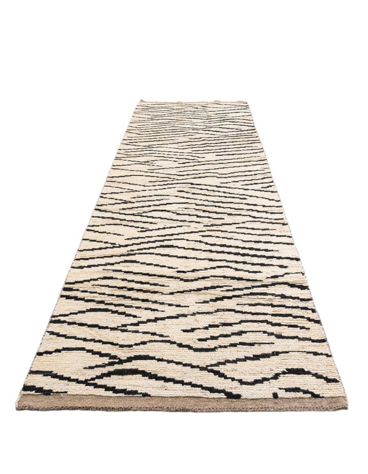 Detail image of  4' 1 x 14' 9  Hand Knotted Moroccan Wool Runner Rug