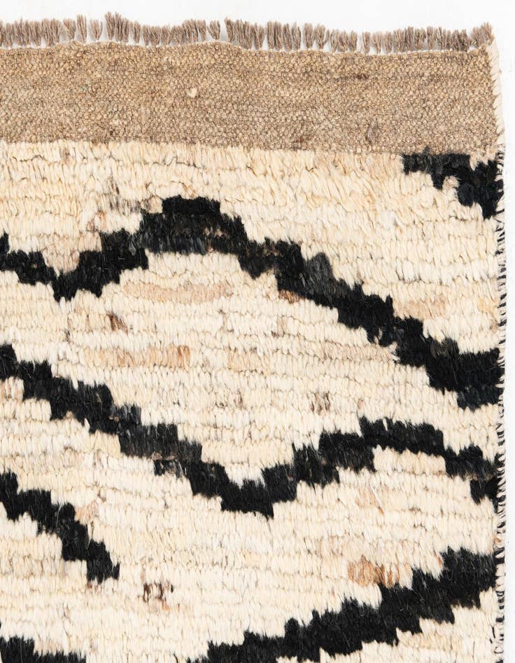 Detail image of  4' 1 x 14' 9  Hand Knotted Moroccan Wool Runner Rug