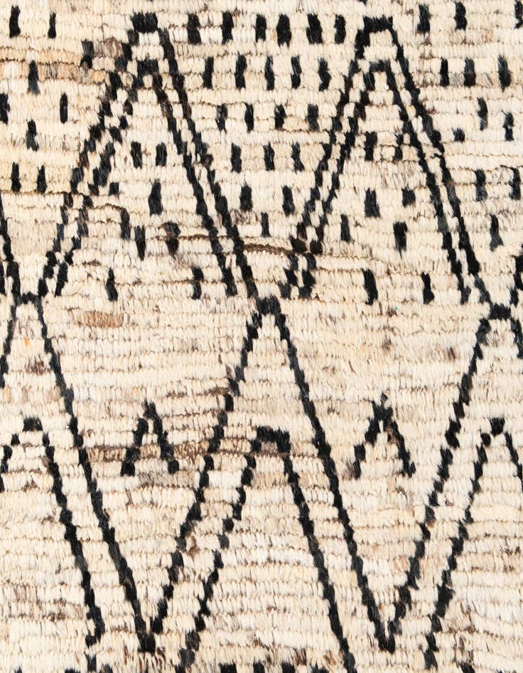 Detail image of  4' 4 x 15' 9  Hand Knotted Moroccan Wool Runner Rug