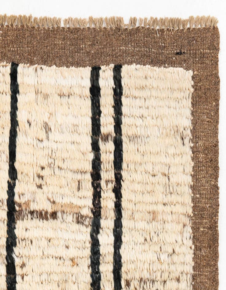 Detail image of  4' 4 x 15' 9  Hand Knotted Moroccan Wool Runner Rug