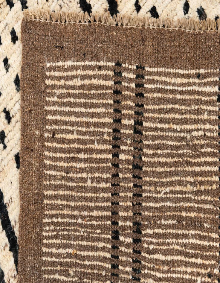 Detail image of  4' 4 x 15' 9  Hand Knotted Moroccan Wool Runner Rug