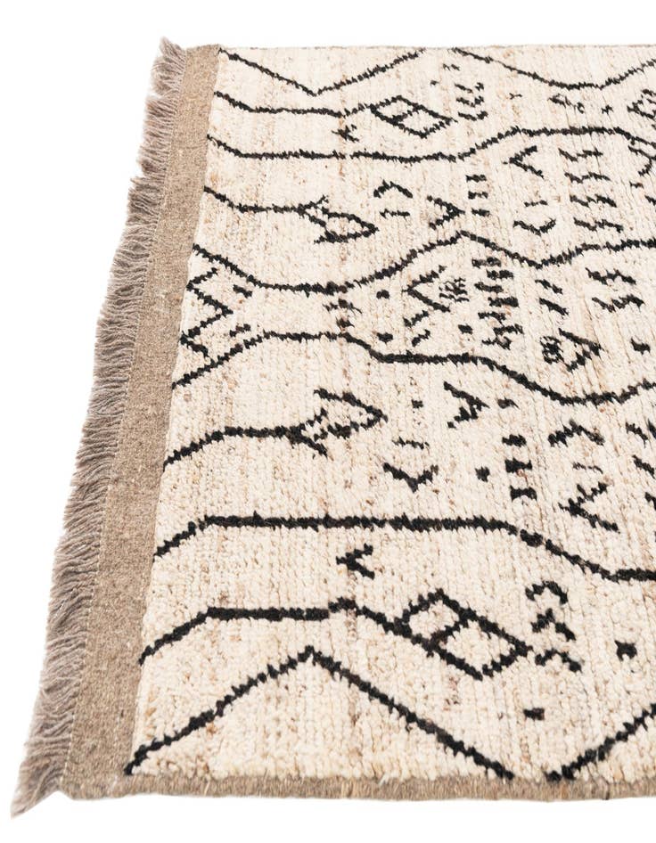 Detail image of  3' 4 x 12' 10  Hand Knotted Moroccan Wool Runner Rug