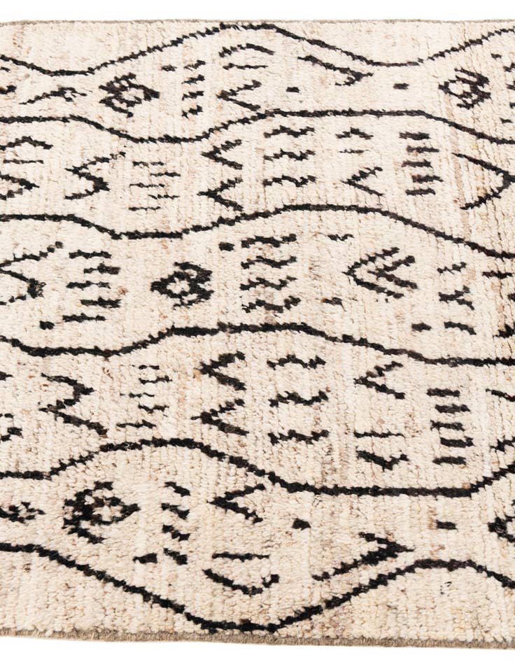Detail image of  3' 4 x 12' 10  Hand Knotted Moroccan Wool Runner Rug