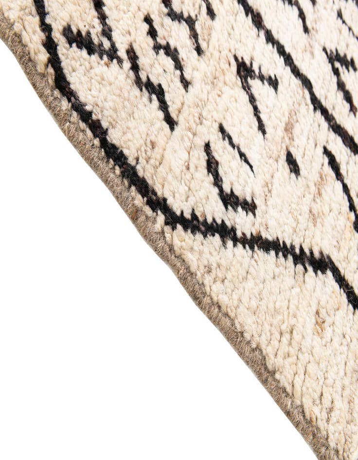 Detail image of  3' 4 x 12' 10  Hand Knotted Moroccan Wool Runner Rug