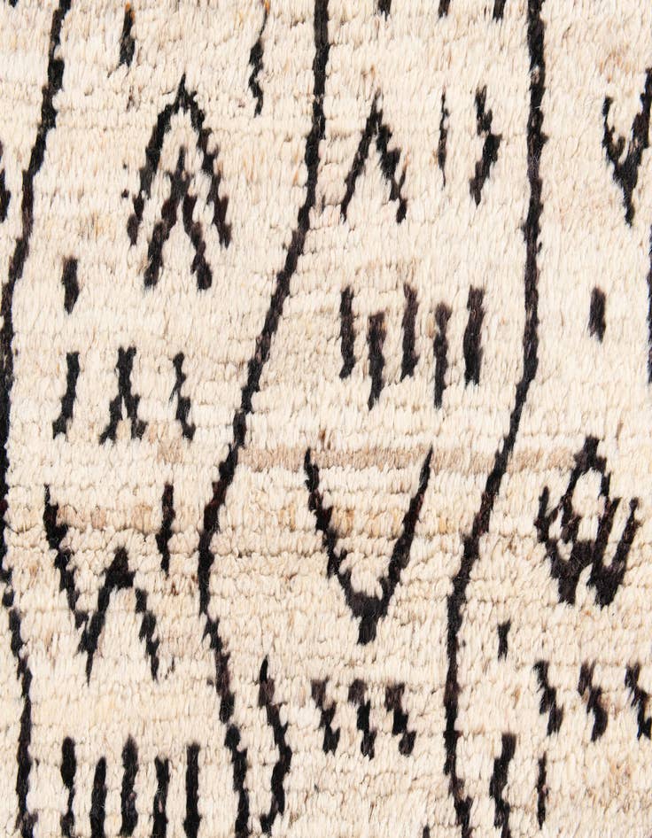 Detail image of  3' 4 x 12' 10  Hand Knotted Moroccan Wool Runner Rug